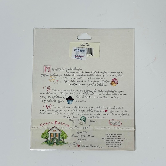 Stickers- Susan Branch- With Love From the Heart of the Home NIP - Picture 2 of 6